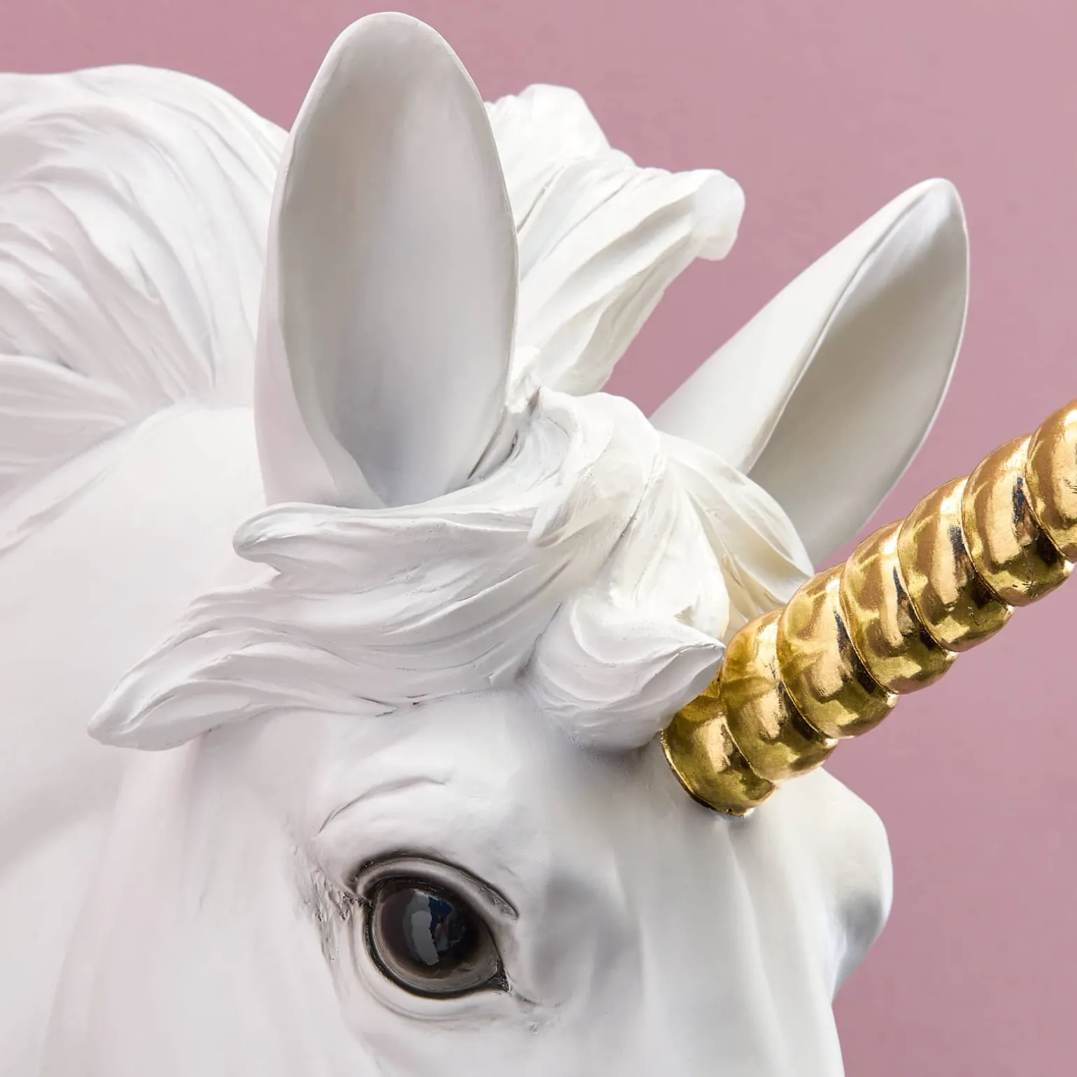 Applique licorne Hugh, or blanc