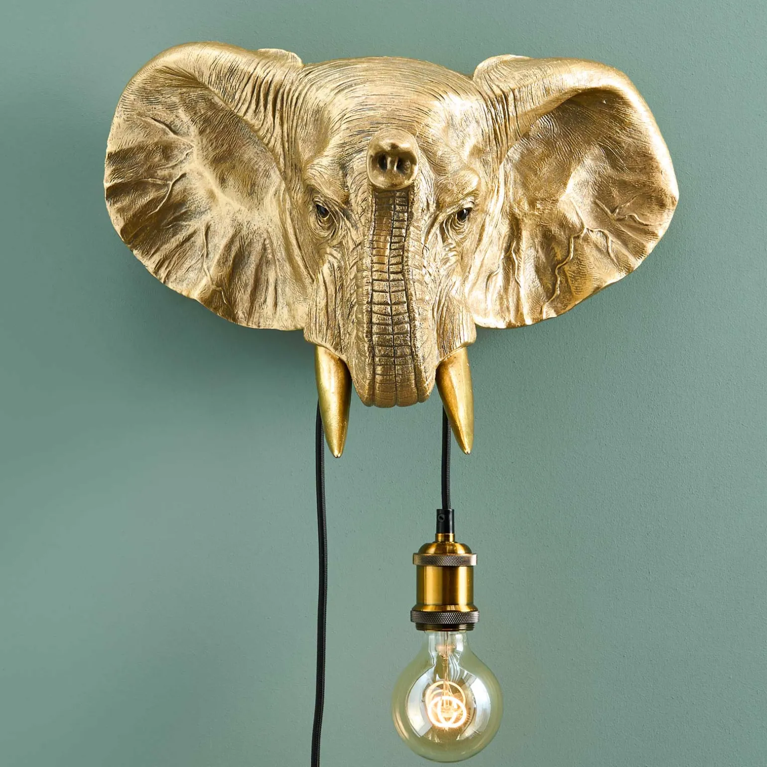 Applique éléphant Jumbo, or