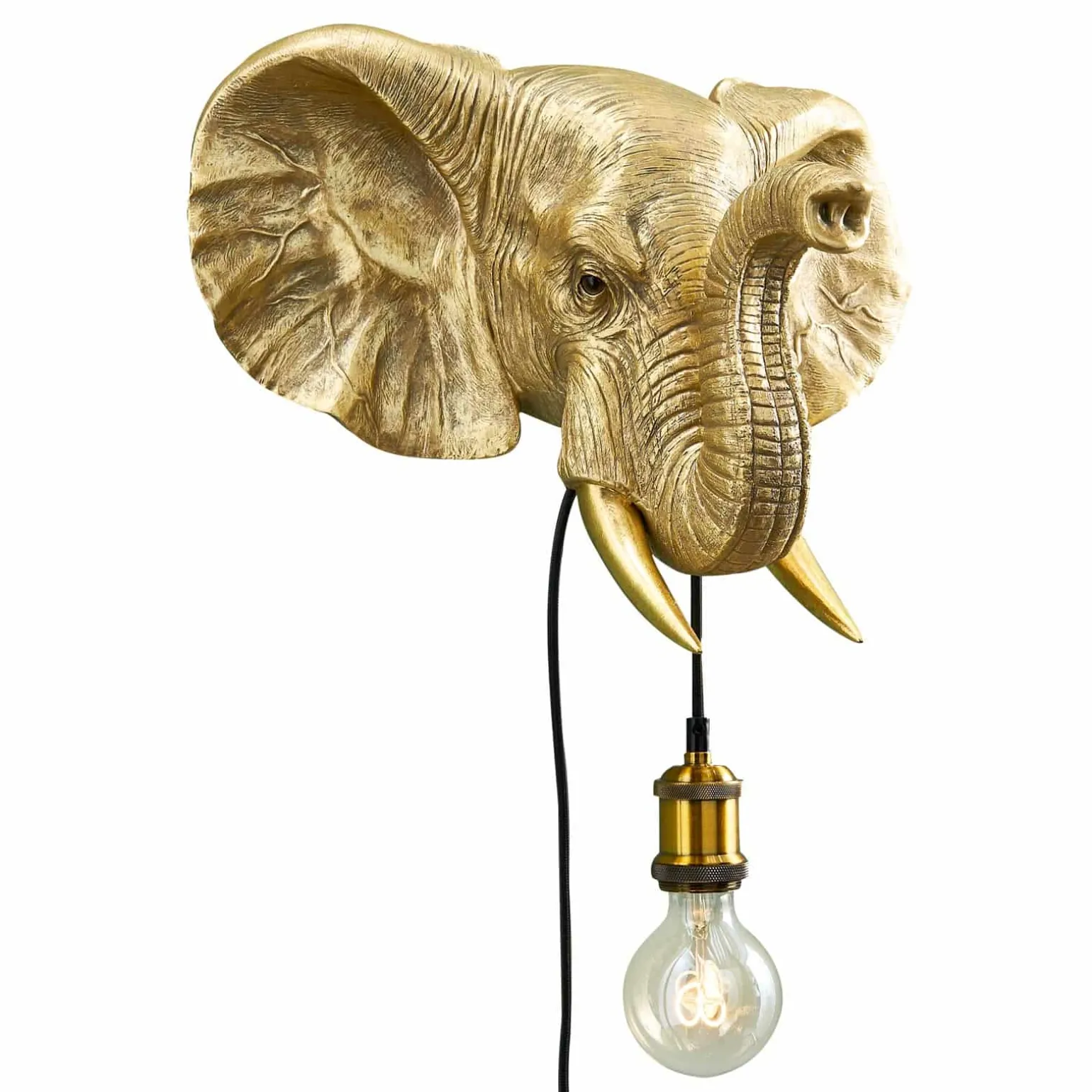 Applique éléphant Jumbo, or