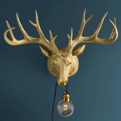 Applique Murale Cerf Harry, doré
