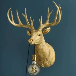 Applique Murale Cerf Harry, doré