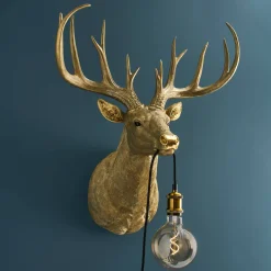 Applique Murale Cerf Harry, doré
