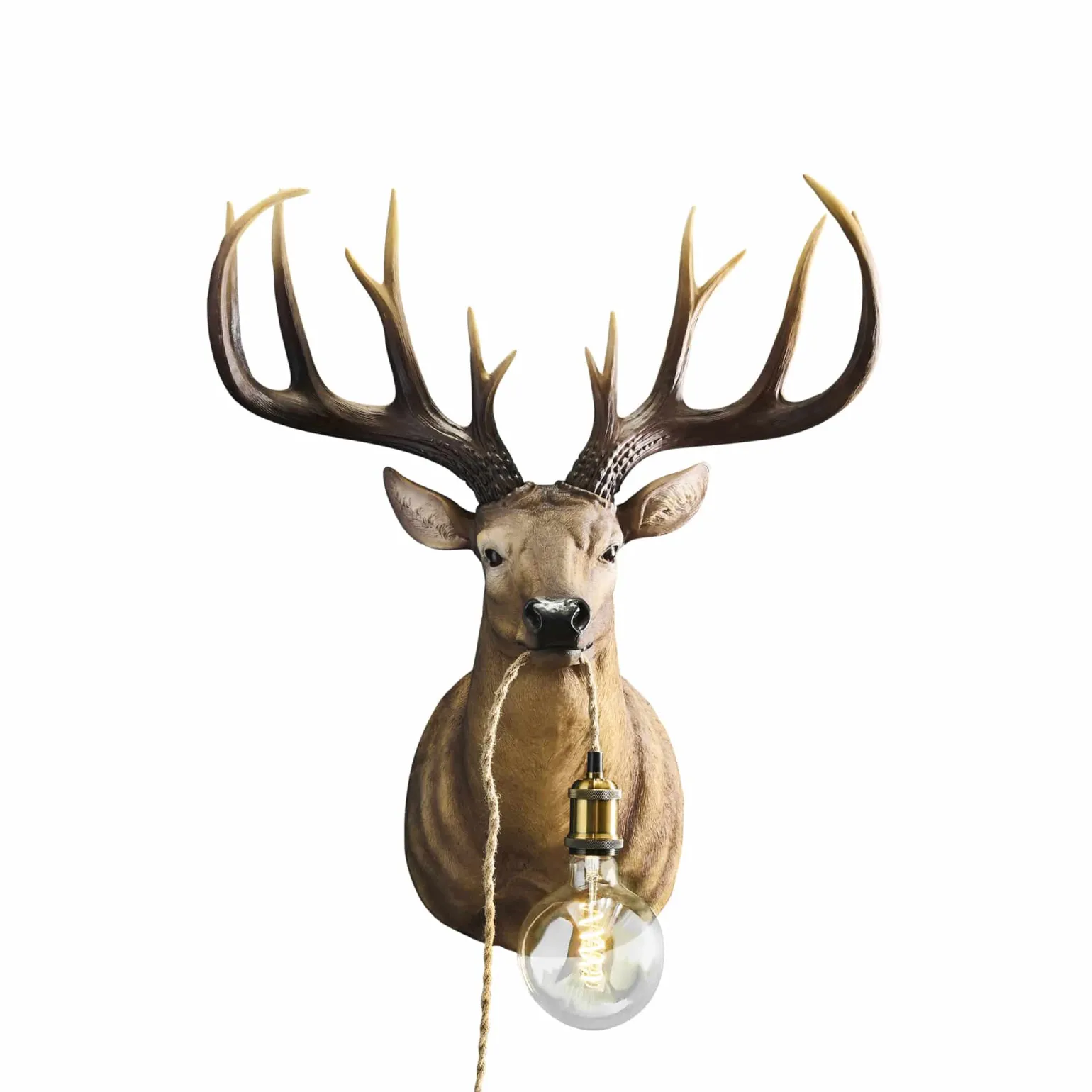 Applique murale cerf Harry, marron