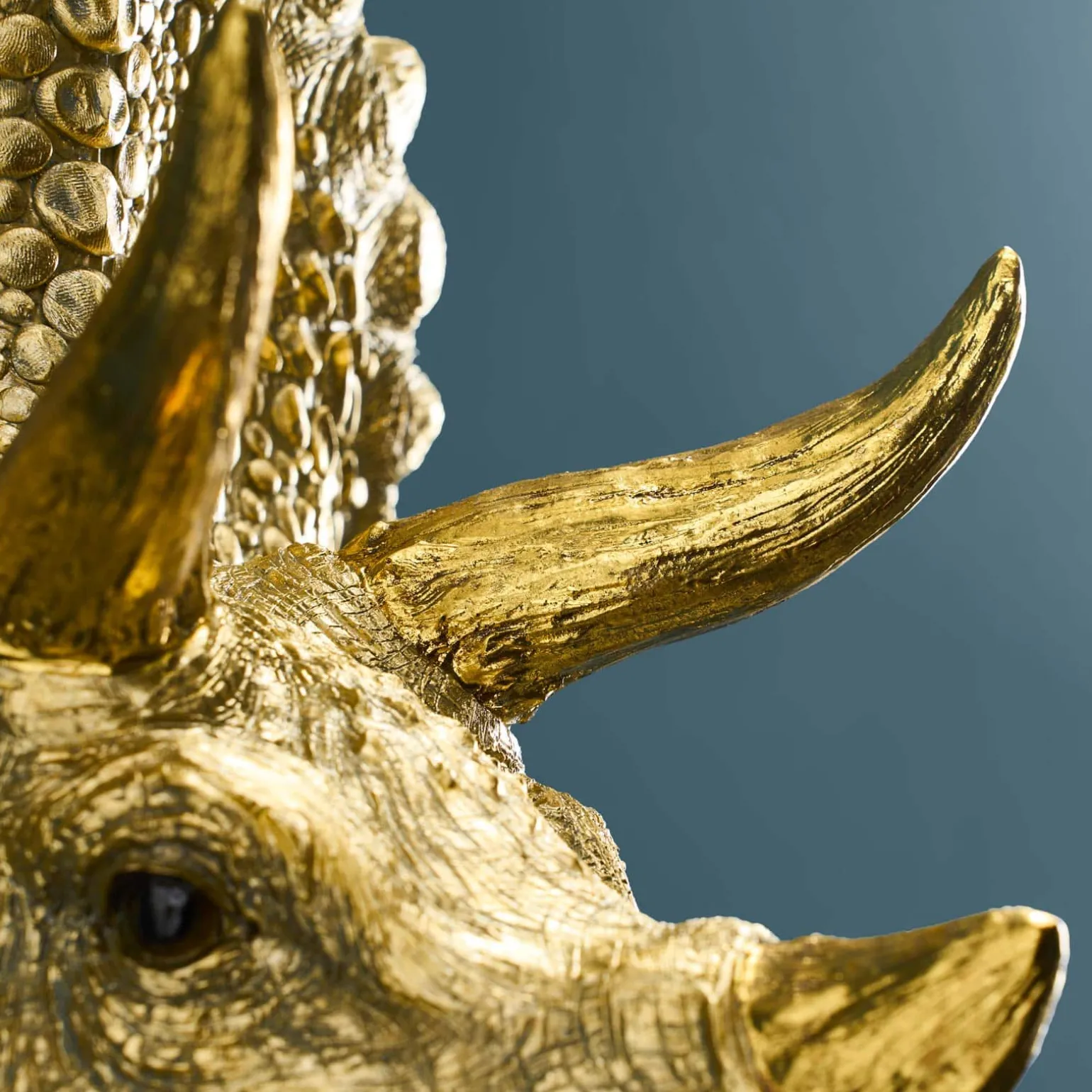 Applique murale dinosaure Triceratops Cera, or
