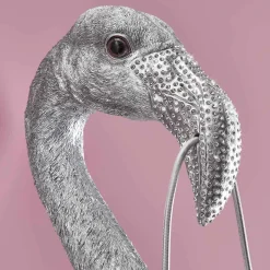 Applique murale Flamingo Tiffany, argent