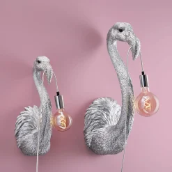 Applique murale Flamingo Tiffany, argent