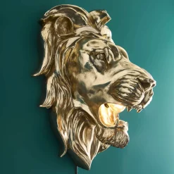 Applique murale lion King Lion, or