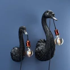 Applique murale Swan Baby Petra, noire