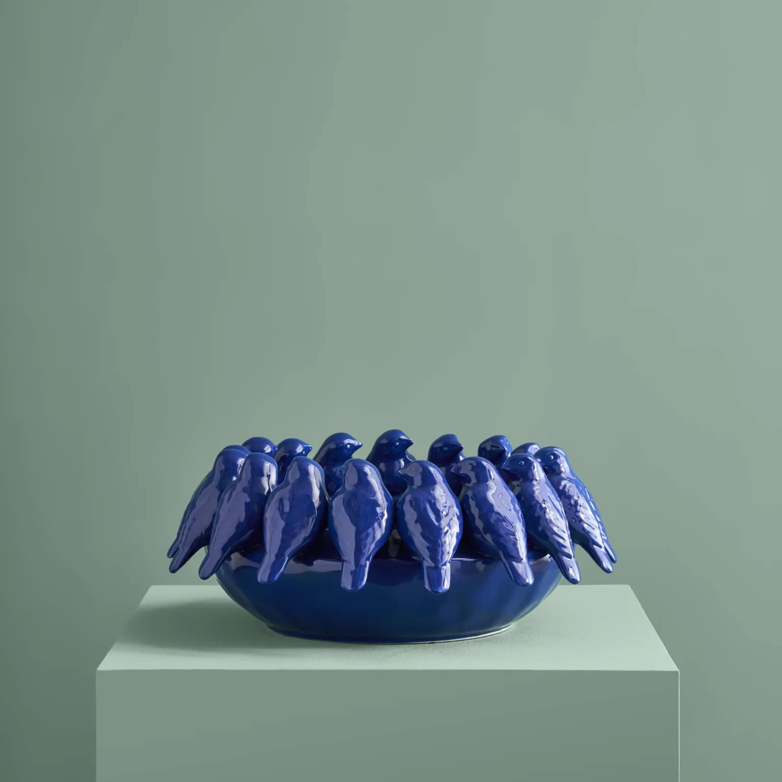 Bol avec des oiseaux Birds, bleu