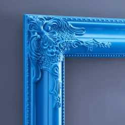 Cadre baroque, bleu