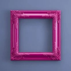 Cadre baroque, magenta
