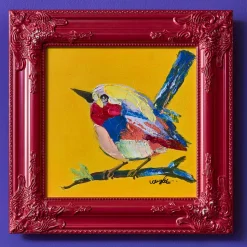Cadre baroque, rouge