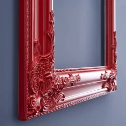 Cadre baroque, rouge
