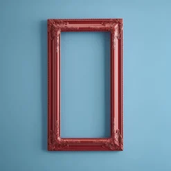 Cadre déco / cadre baroque, rouge, bois, 40x70 cm
