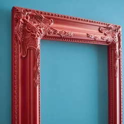 Cadre déco / cadre baroque, rouge, bois, 40x70 cm
