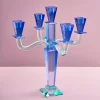 Chandelier Crystal, 5 branches, bleu