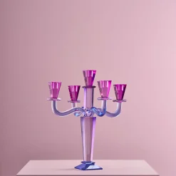 Chandelier Crystal, 5 branches, violet
