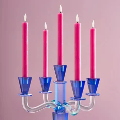 Chandelier Crystal, 5 branches, bleu
