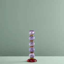 Chandelier Fancy Crystal, magenta, rond, verre