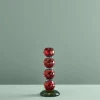 Chandelier Fancy Crystal, rouge, rond, verre