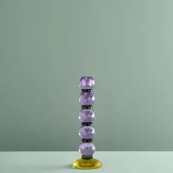 Chandelier Fancy Crystal, violet, rond, verre