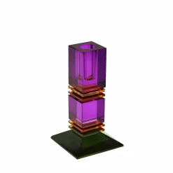 Chandelier Fancy Crystal, magenta, carré, Verre