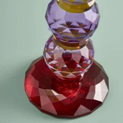 Chandelier Fancy Crystal, magenta, rond, verre