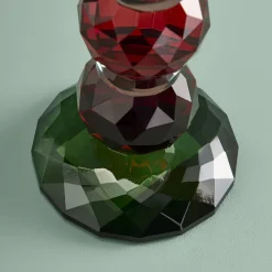 Chandelier Fancy Crystal, rouge, rond, verre