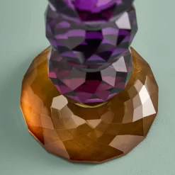 Chandelier Fancy Crystal, magenta, rond, verre
