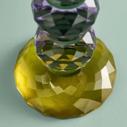 Chandelier Fancy Crystal, violet, rond, verre