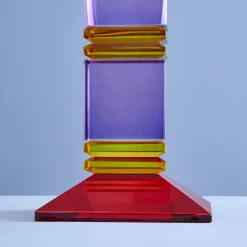 Chandelier Fancy Crystal, violet, carré, Verre