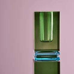Chandelier Fancy Crystal, vert, carré, Verre