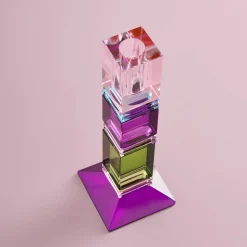 Chandelier Fancy Crystal, multicolore, carré, Verre