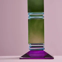 Chandelier Fancy Crystal, vert, carré, Verre