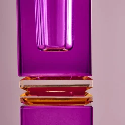 Chandelier Fancy Crystal, magenta, carré, Verre