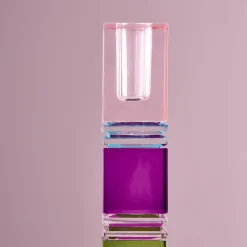 Chandelier Fancy Crystal, multicolore, carré, Verre
