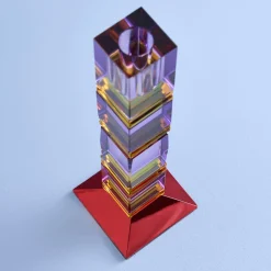Chandelier Fancy Crystal, violet, carré, Verre