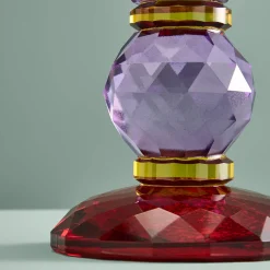 Chandelier Fancy Crystal, magenta, rond, verre