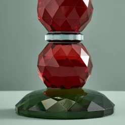 Chandelier Fancy Crystal, rouge, rond, verre
