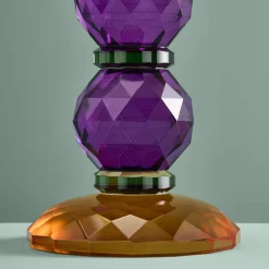Chandelier Fancy Crystal, magenta, rond, verre