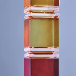Chandelier Fancy Crystal, multicolore, carré, Verre