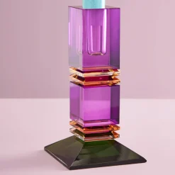 Chandelier Fancy Crystal, magenta, carré, Verre