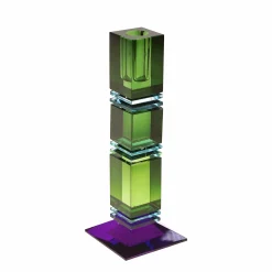 Chandelier Fancy Crystal, vert, carré, Verre