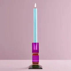 Chandelier Fancy Crystal, magenta, carré, Verre