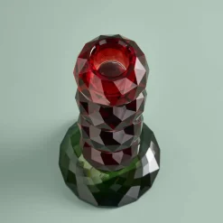 Chandelier Fancy Crystal, rouge, rond, verre