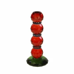Chandelier Fancy Crystal, rouge, rond, verre