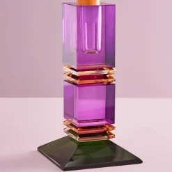Chandelier Fancy Crystal, magenta, carré, Verre