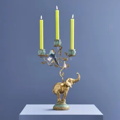 Chandelier Éléphant, Peint à la Main