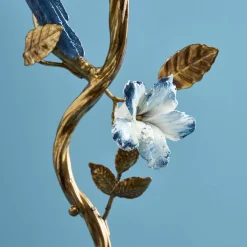Chandelier perroquet, bleu-blanc