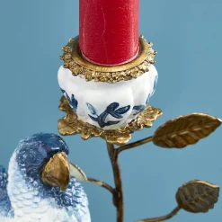 Chandelier perroquet, bleu-blanc